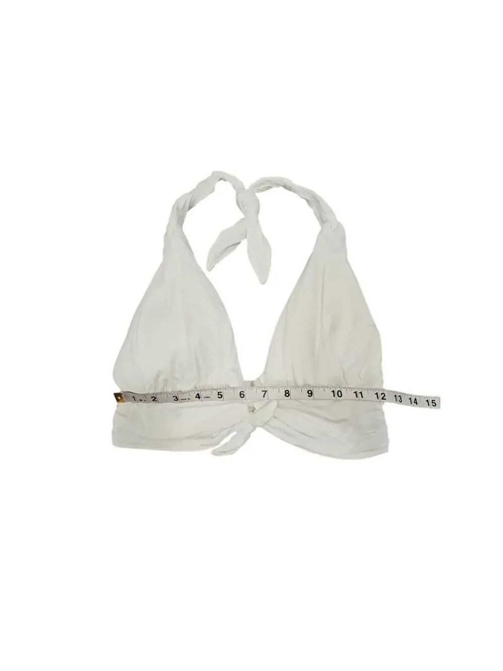 NWOT Carmen Marc Valvo White Swimsuit Top Size L - Picture 8 of 8